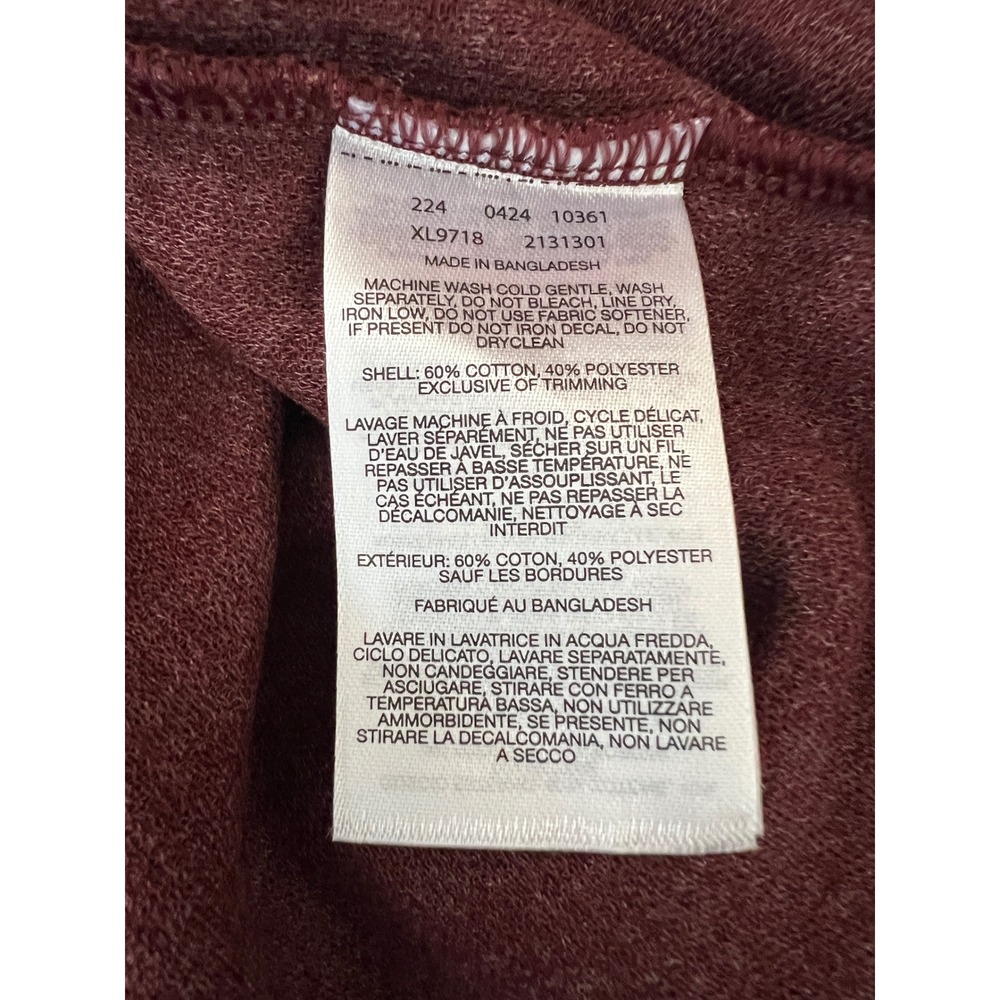 NWT Columbia Holly Springs EXS Waffle Long Sleeve Shirt Burgundy  Womens M - Picture 5 of 5